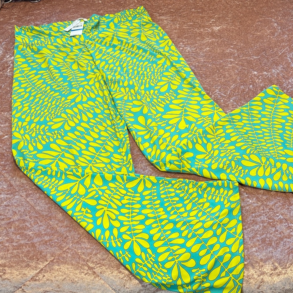 Trina Turk Yellow and Green Swim Pants